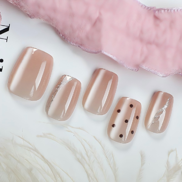 Finished Press-on Nails, French Style Nude Tone