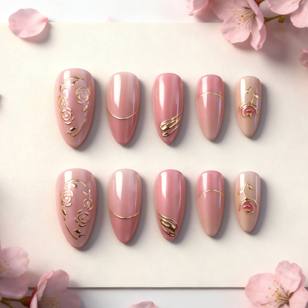 Finished Press-on Nails, Stylish Minimalist