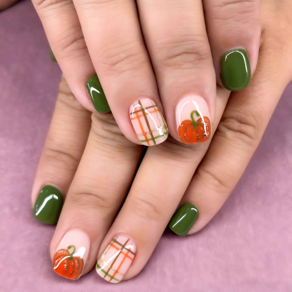 Finished Press-on Nails, Blue Starry Sky Pearl Design