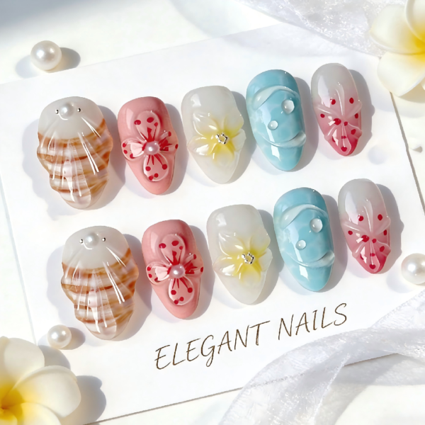 Finished Press-on Nails, Gradient Design