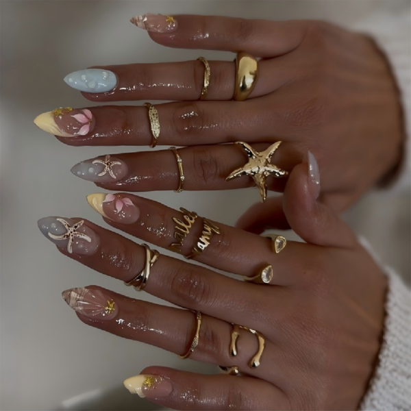 Finished Press-on Nails, INS Style, Minimalist & Stylish