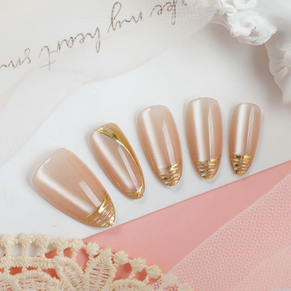 Finished Press-on Nails, New French Style