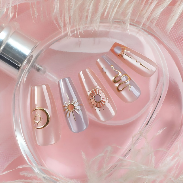 Finished Press-on Nails, French Style Nude Tone