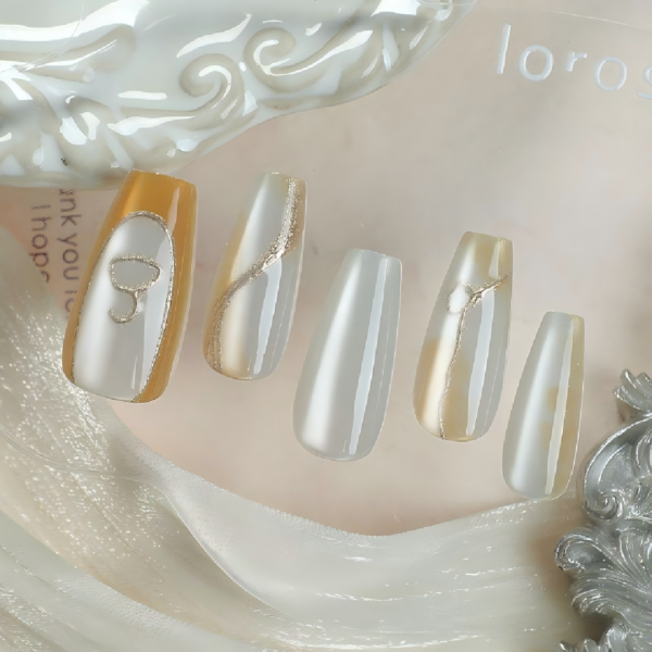 Finished Press-on Nails, French Style Nude Tone